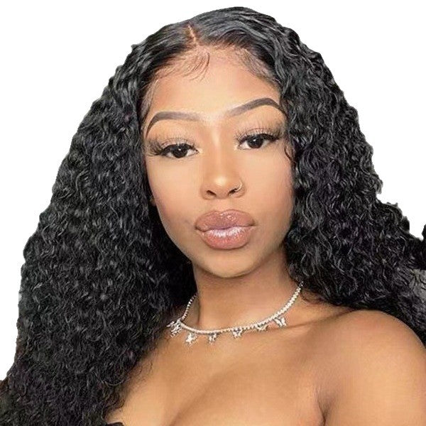 Women's African Small Volume Corn Curler Hair Wig Long Curls