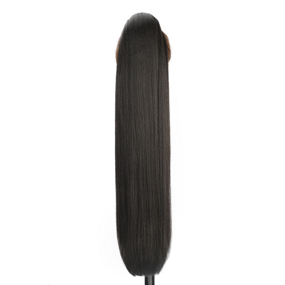 Synthetic Hair Extension One-piece Long Straight Suitable Wig Ponytail