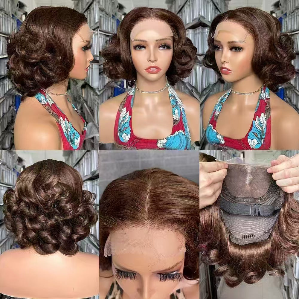 Lace Double Drawn Loose Wave Human Real Hair Wig