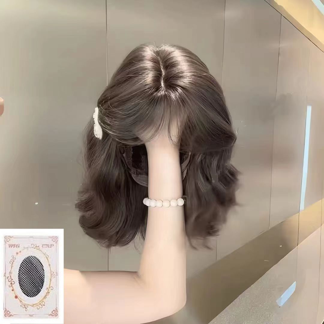 Wool Egg Vintage Bangs Texture Fluffy Wig Short Curly Hair