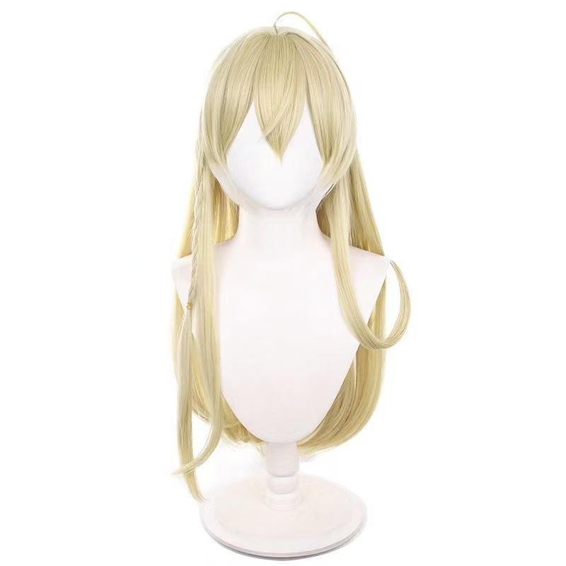 Light Golden Long Straight Hair Band Cos Wig