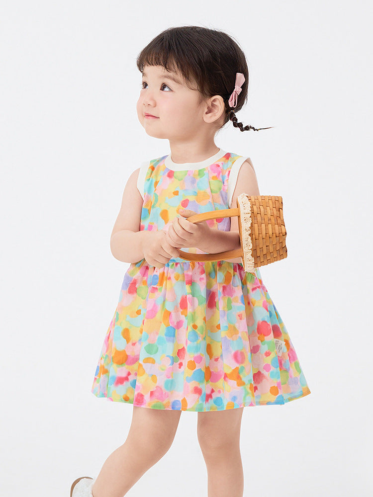 Children's Princess Skirt Thin Pure Cotton Western Children's Dress