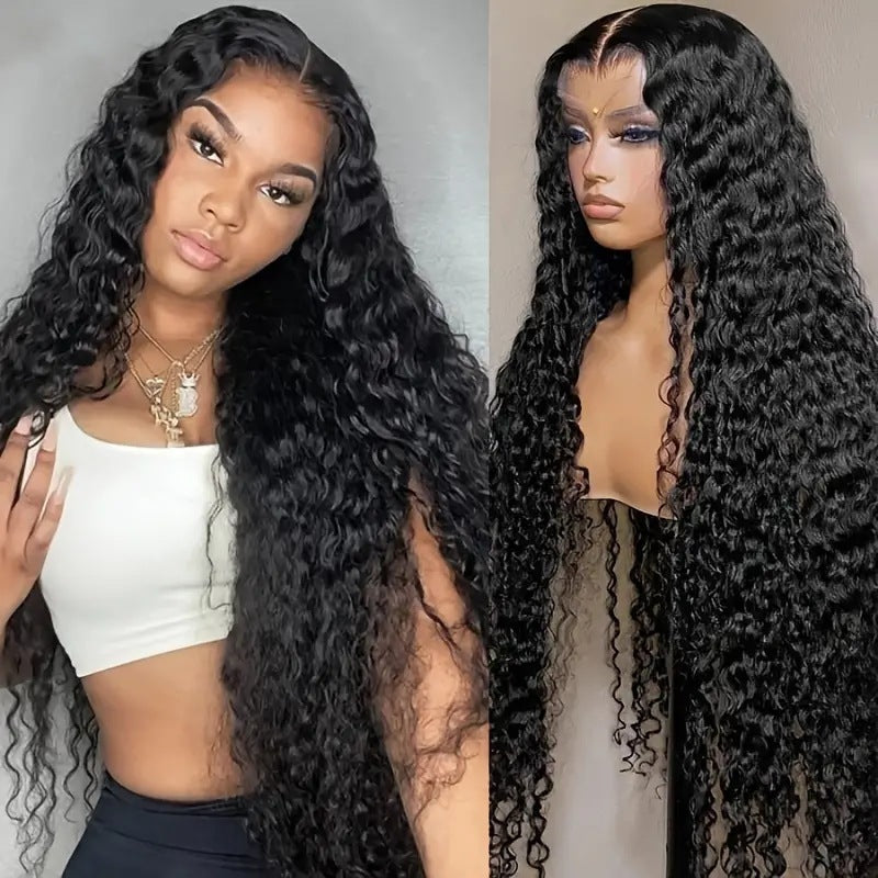 Front Lace African Small Volume Wound Tube Wig Long Curls