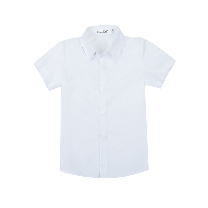 Children's Plus Size White Medium Large Fat Children's Shirt