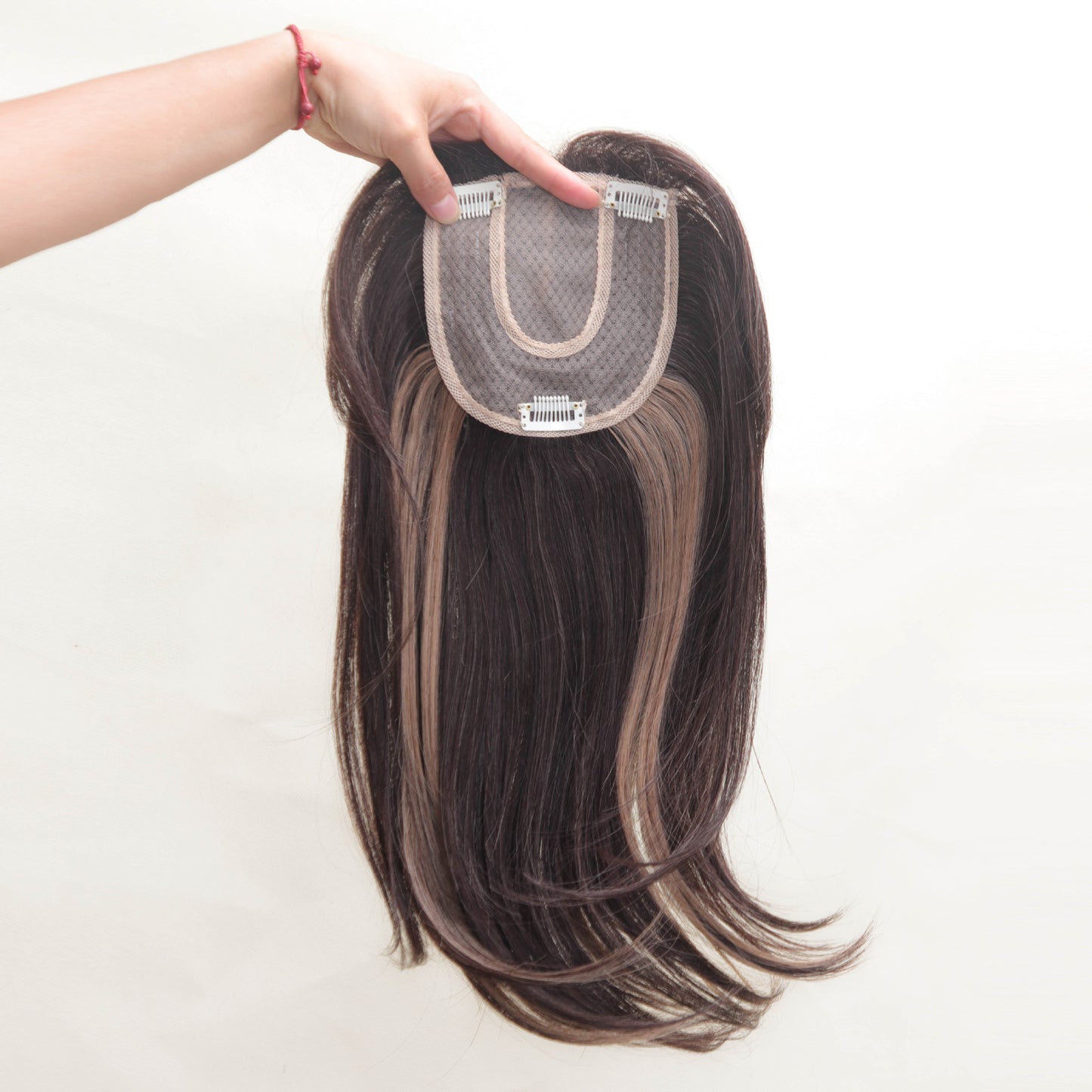 Highlight Gradient Head Bangs Hair Supplementing Piece Wig