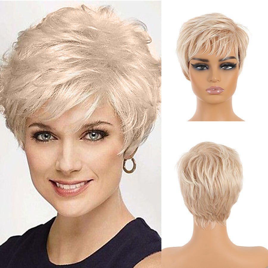 Women's Synthetic Fluffy Cut Natural Daily Color Wig Short Straight Hair