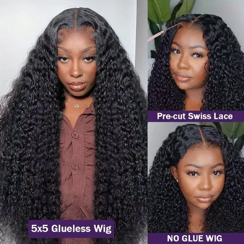 Women's Front Lace Mid-length Small Curly Hair Fluffy Natural Fashion Wig Long Curls