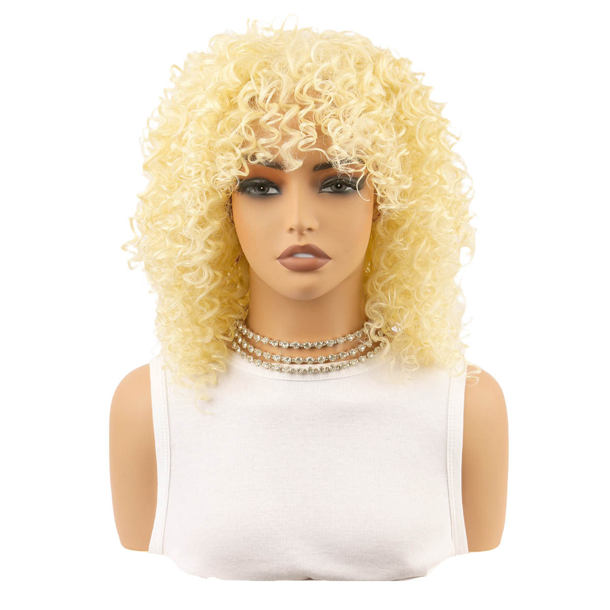 Women's African Fluffy Wigs With Small Fashion Wig Short Curly Hair