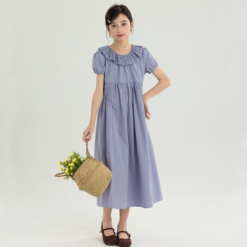 Teens Short Sleeve Skirt Lace Doll Children's Dress