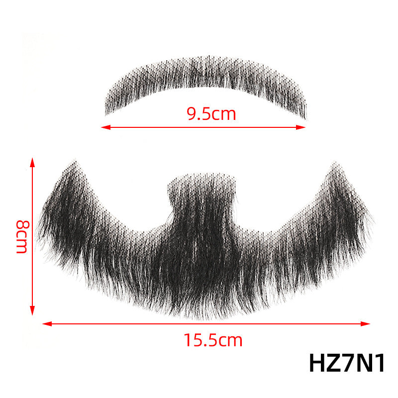 Fake Beard Invisible Seamless Human Hair Eyebrows Film Television Props Other Wig