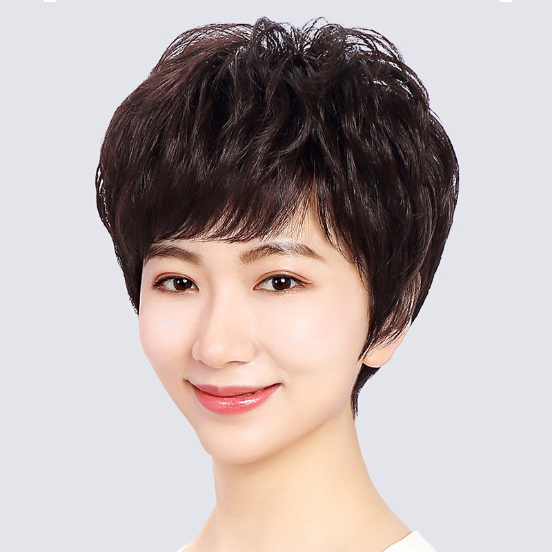 Fluffy Texture Short Human Wigs Female To Real Hair Wig