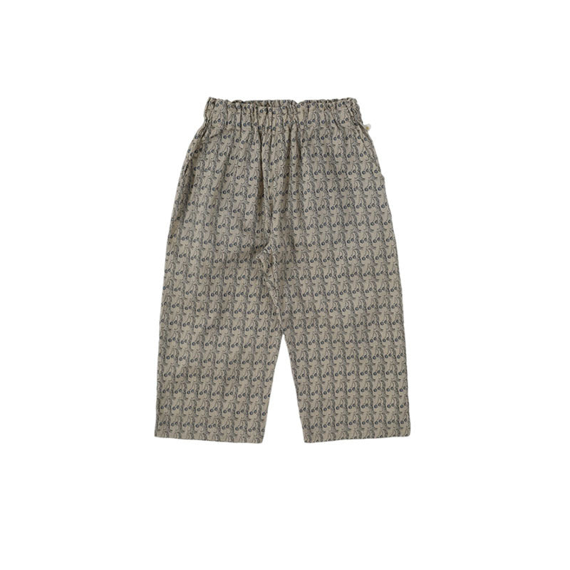 Plaid Casual Trousers Elastic Waist Boy Out Anti Children's Pants