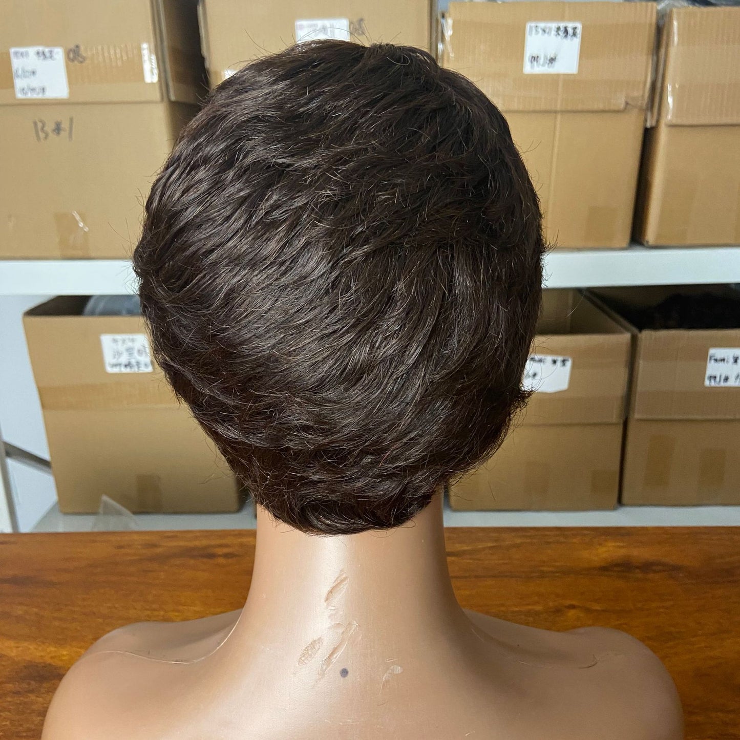 Attractive Casual Graceful Trendy Elf Human Wig Short Curly Hair
