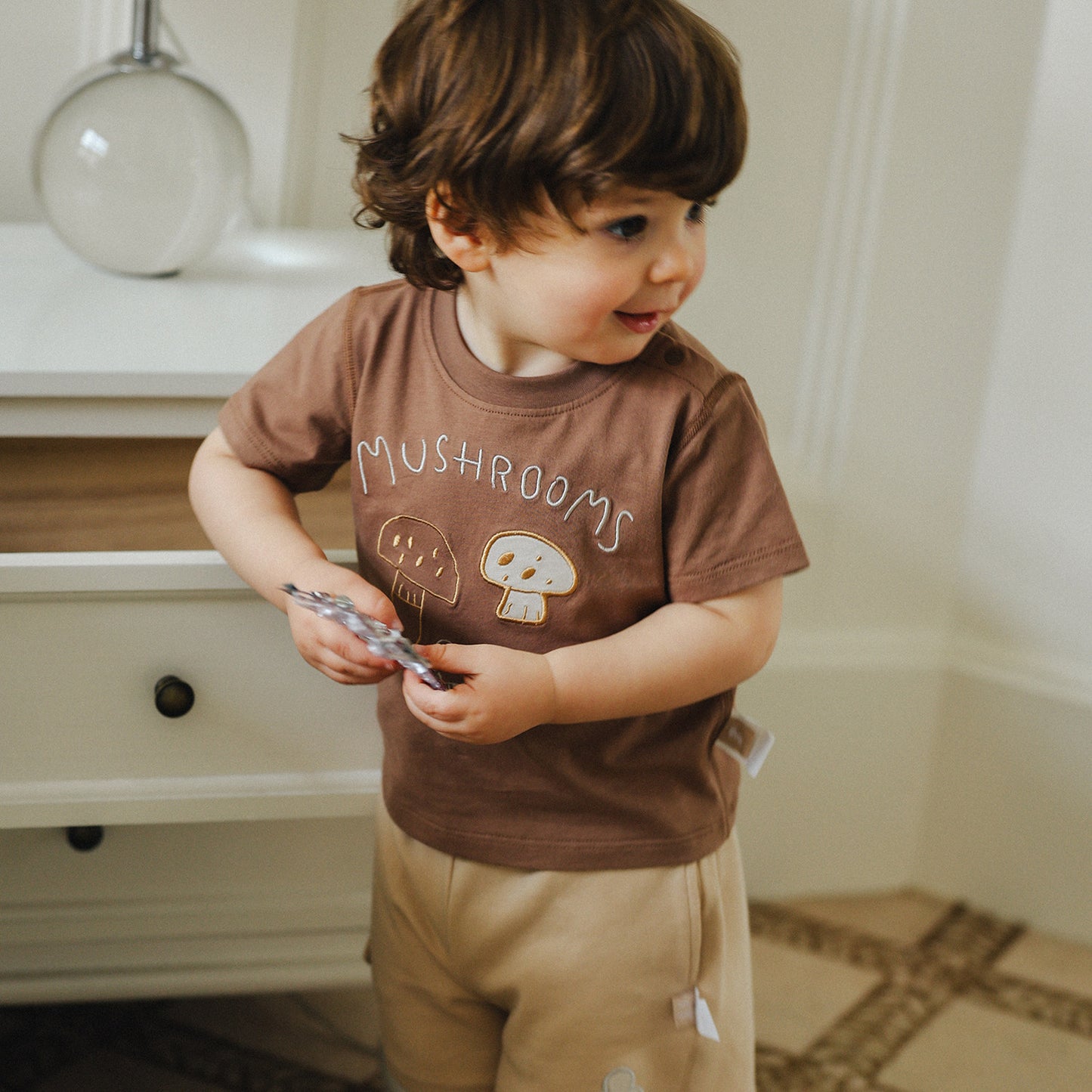 Children's Boy's Short-sleeved Clothing Embroidery Top Summer Dress Half Children's T-shirt