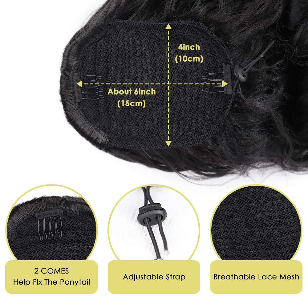 Women's Fiber Drawstring Hair Extension Big Wave Chemical Wig Ponytail