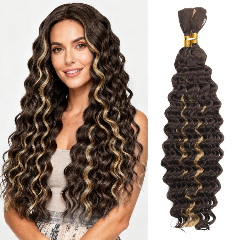 Chemical Fiber Hair Bundle Body Weave Knitting Crochet Long Curly Other Wig