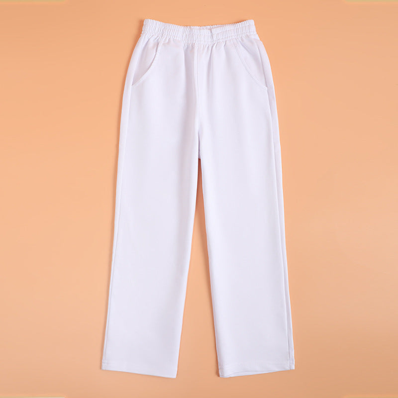 Children's Straight Elastic Waist Boys Performance Costume Four Primary Secondary School Children's Pants