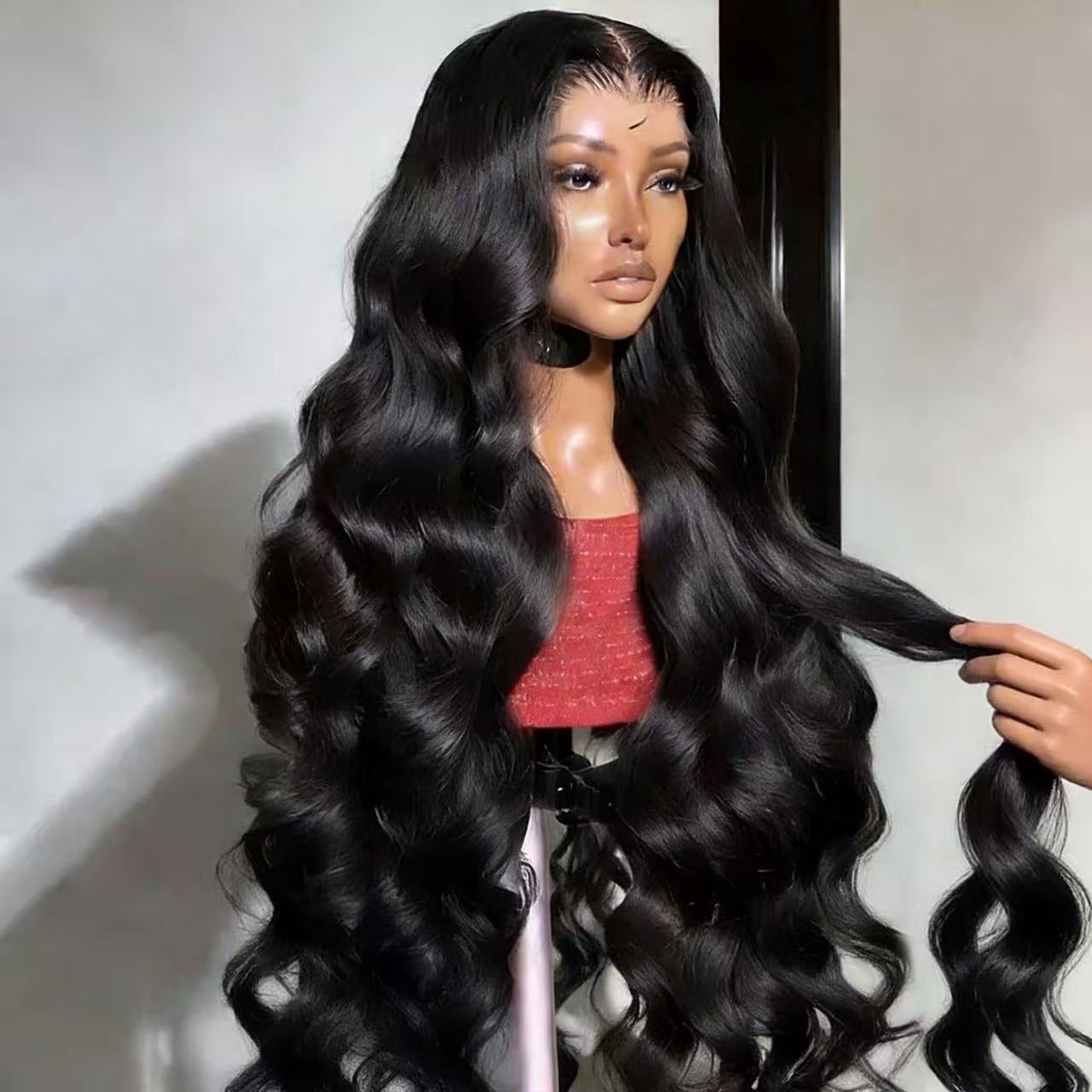 African Black Curly Hair Fashion Lady Natural Wig Long Curls
