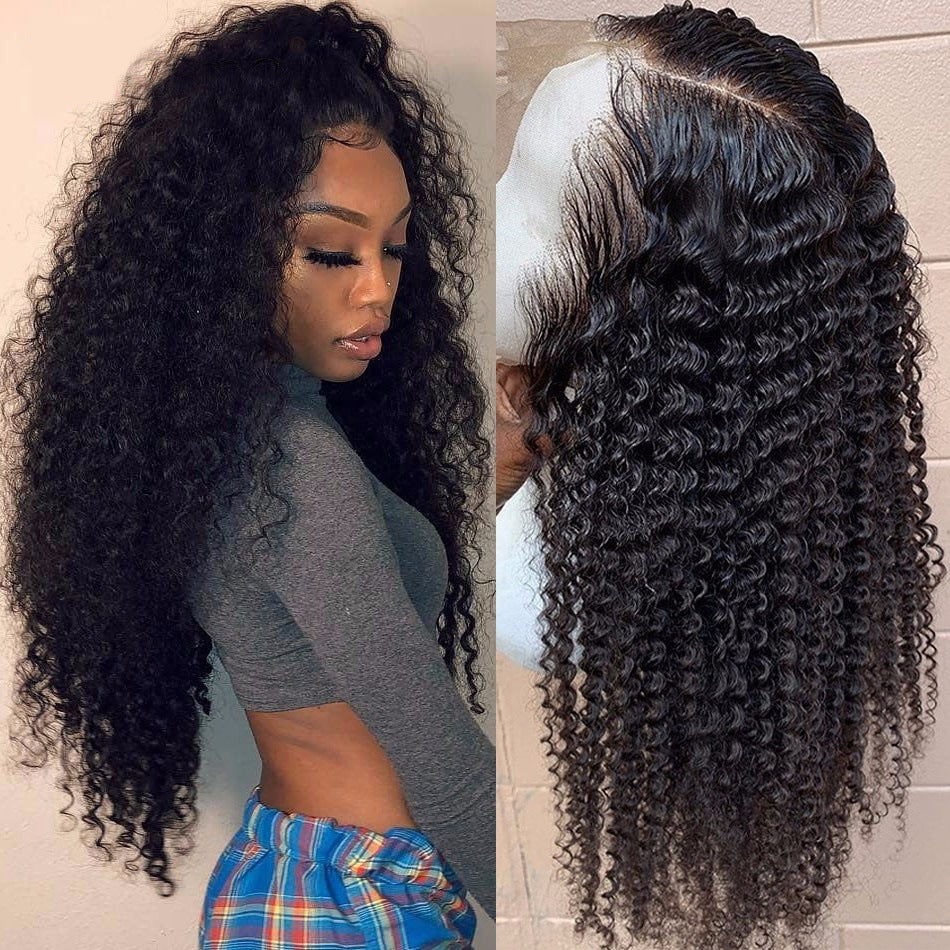 Curly Hair Female Front Lace Chemical Wig Long Curls
