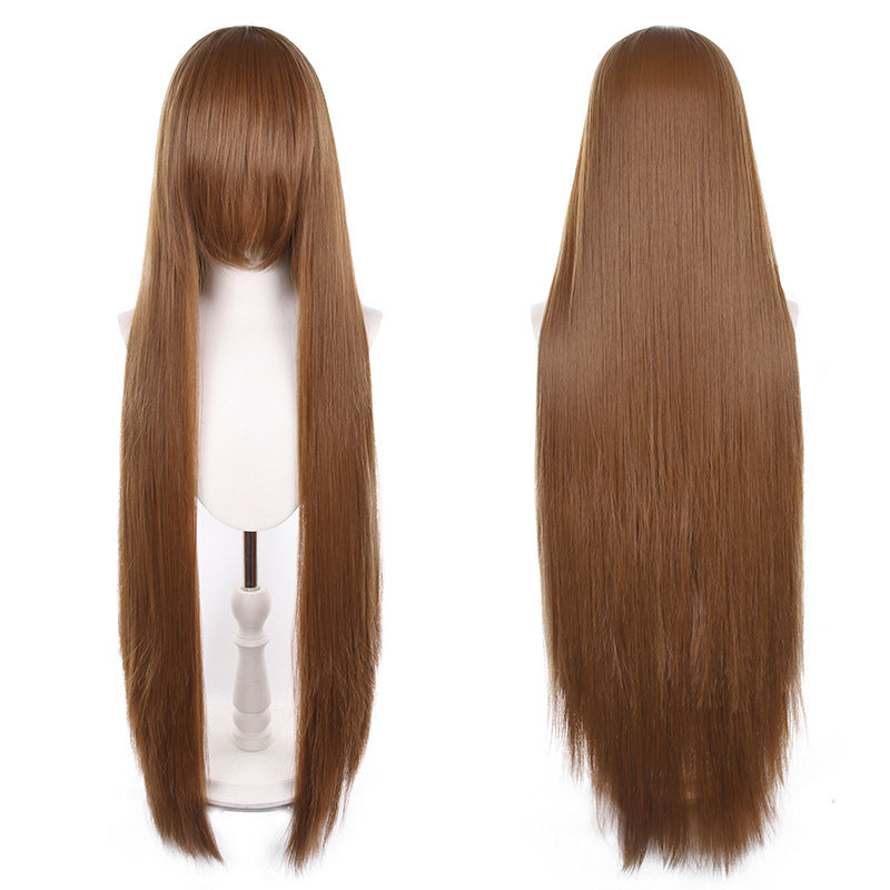 Mao Style Universal Scalp Head Long Bangs Cos Wig