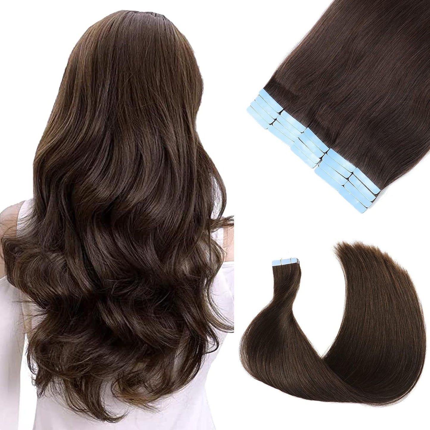 Charming Creative Human Extension Straight Film Real Hair Wig