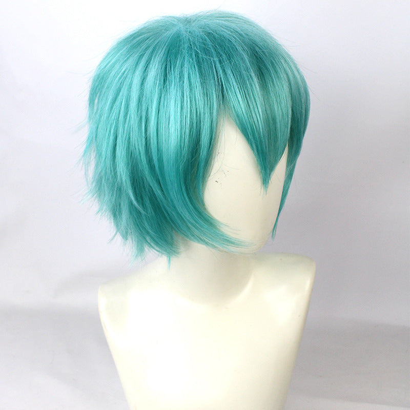 Men's Love War Water Blue Phase One Cos Wig