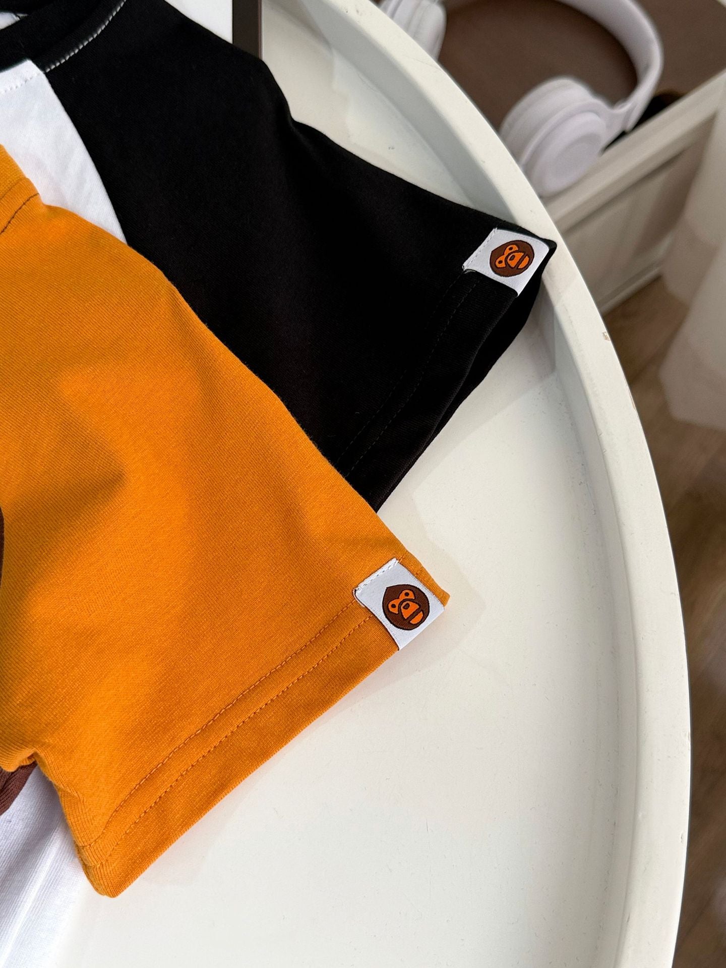 Women's & Men's Summer Short Sleeve Letter Print Contrast Color Simple Casual Korean Children's T-shirt