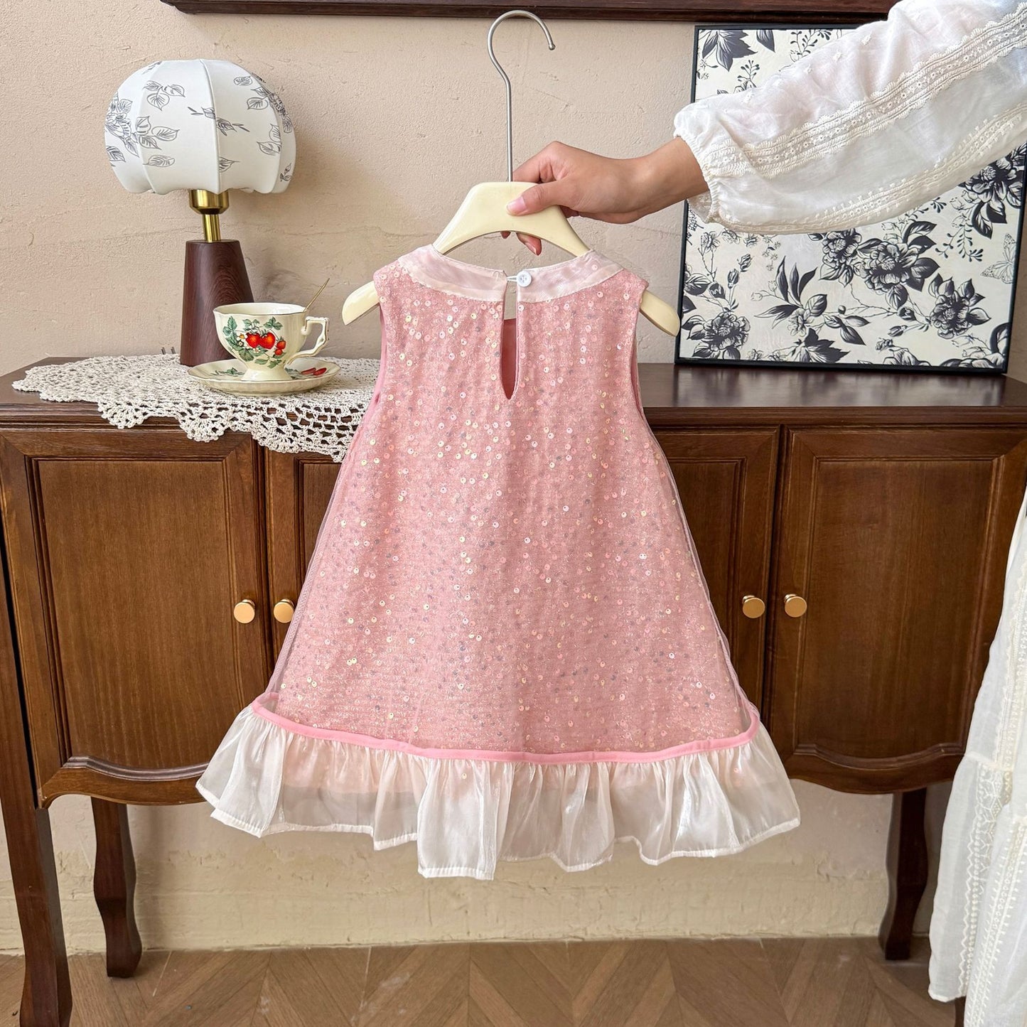 Summer Sleeveless Bow Mesh Cute Graceful Children's Dress