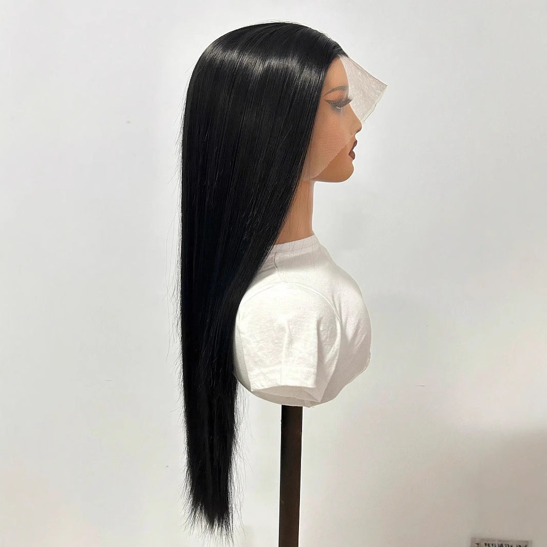 Women's Forehead Lace Hair Full Style Artificial Long Straight Wig
