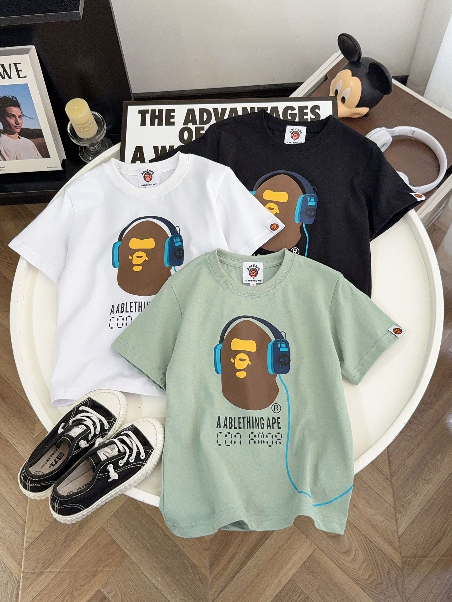 Children's Printed Cartoon Casual Cotton Loose Fashion Korean Style Children's T-shirt