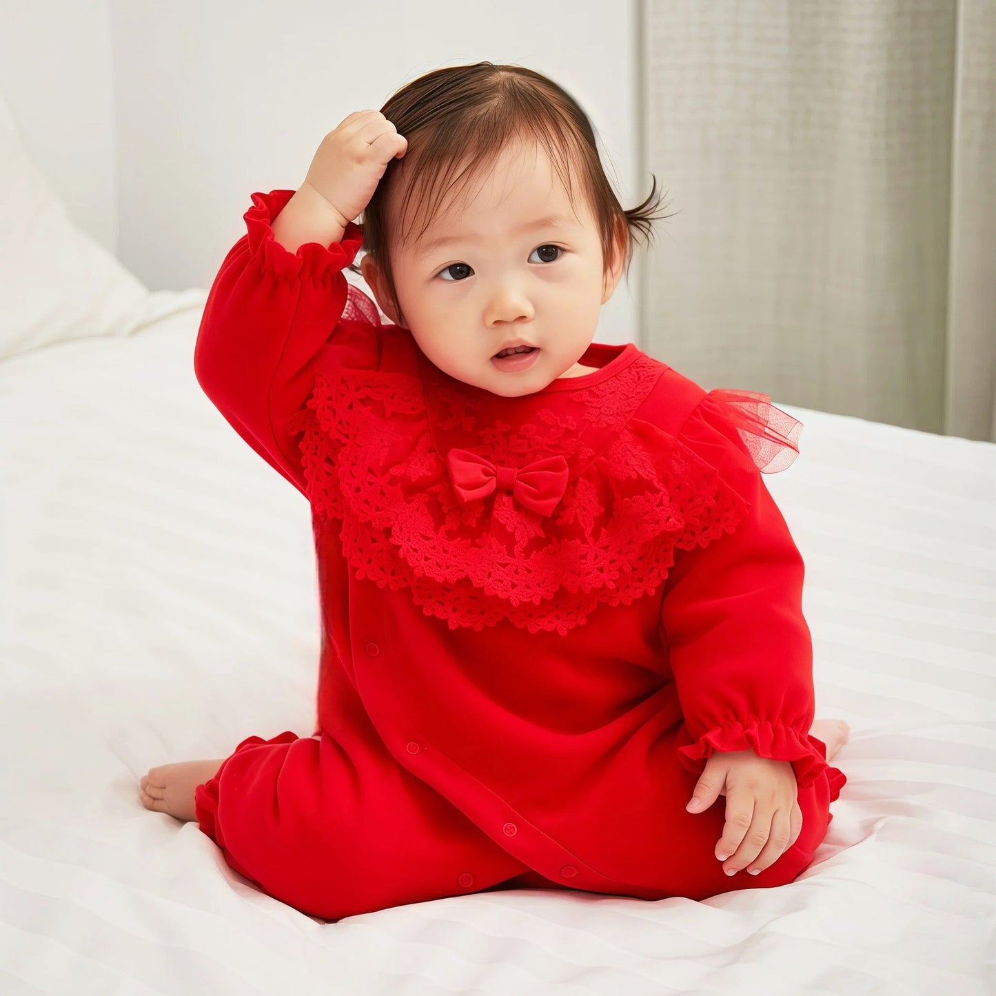Children's One-piece Romper Princess Style Long Sleeve Jumpsuit, Climbing Suit