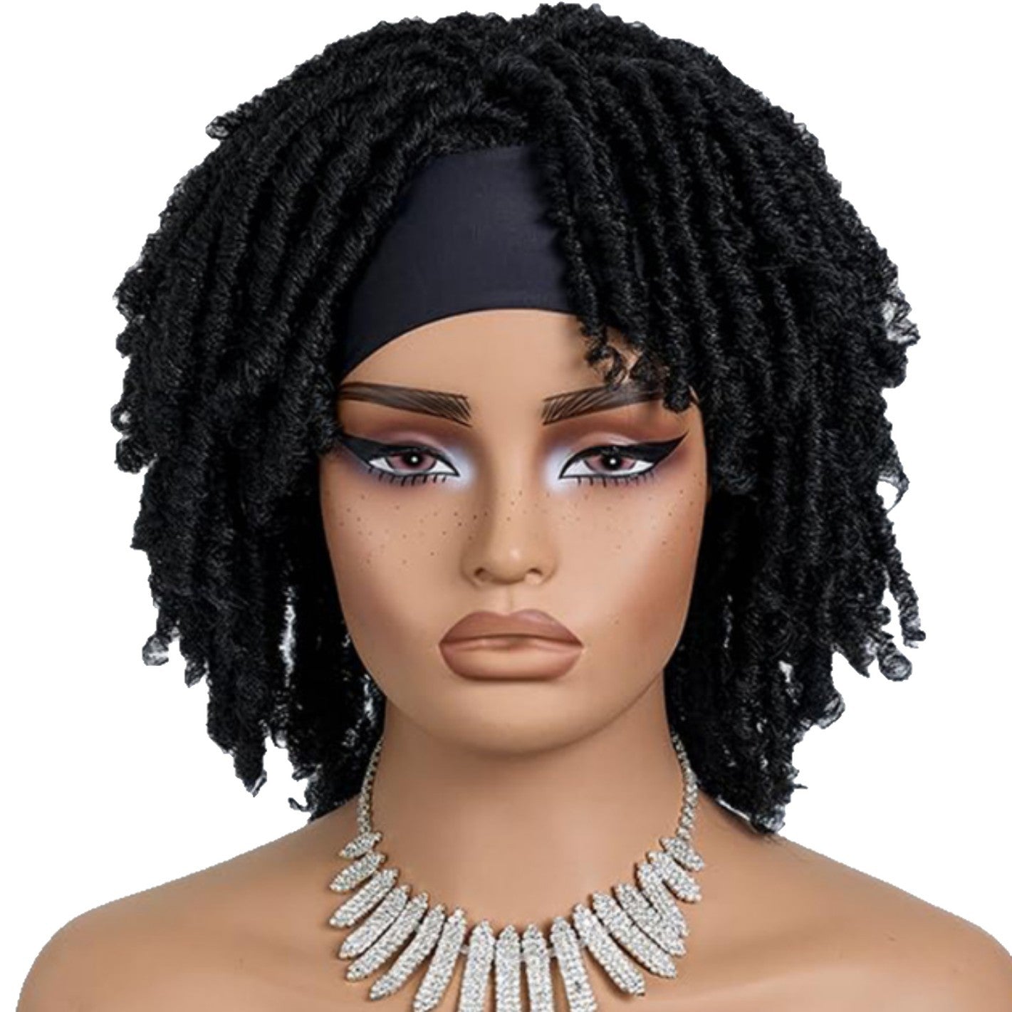 Women's Wigs With Small Curly Hair Tube Curved Hollow Curler Ice Wig Long Curls