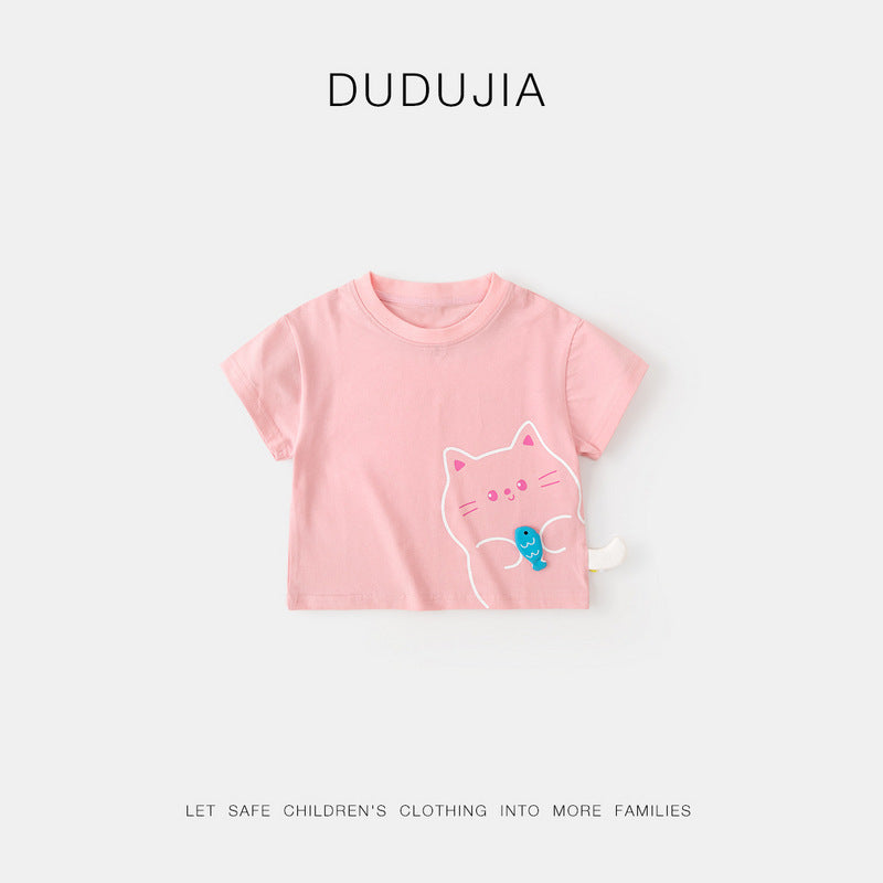 Children's Design Short Sleeve Collection Home Summer Tops Children's T-shirt
