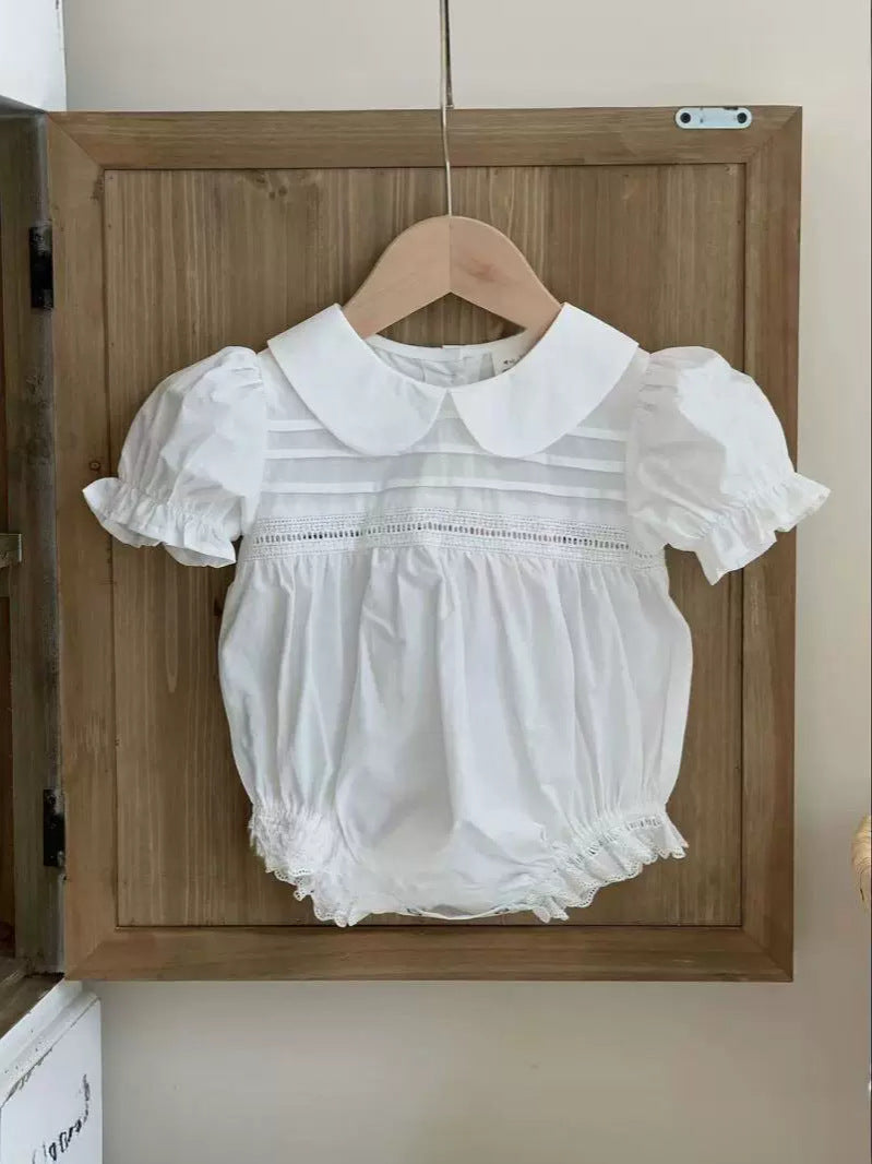 Style Dress Lace Doll Collar White Romper Jumpsuit, Climbing Suit