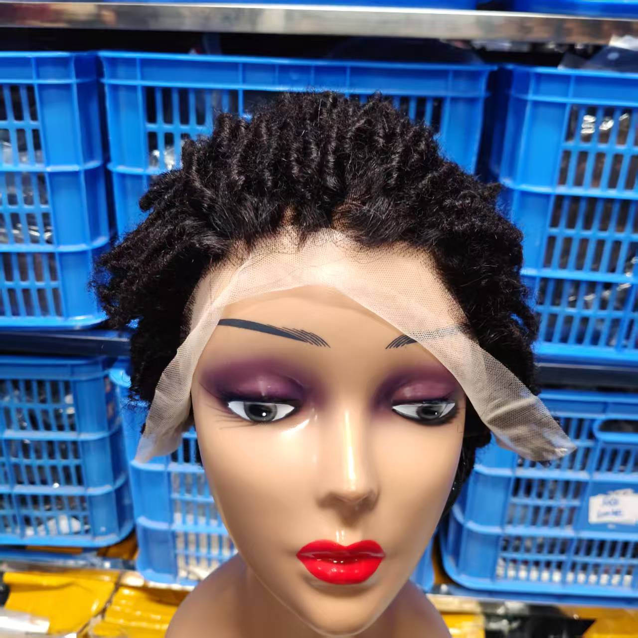 Casual Wigs Afro Kinky African Human Wig Short Curly Hair