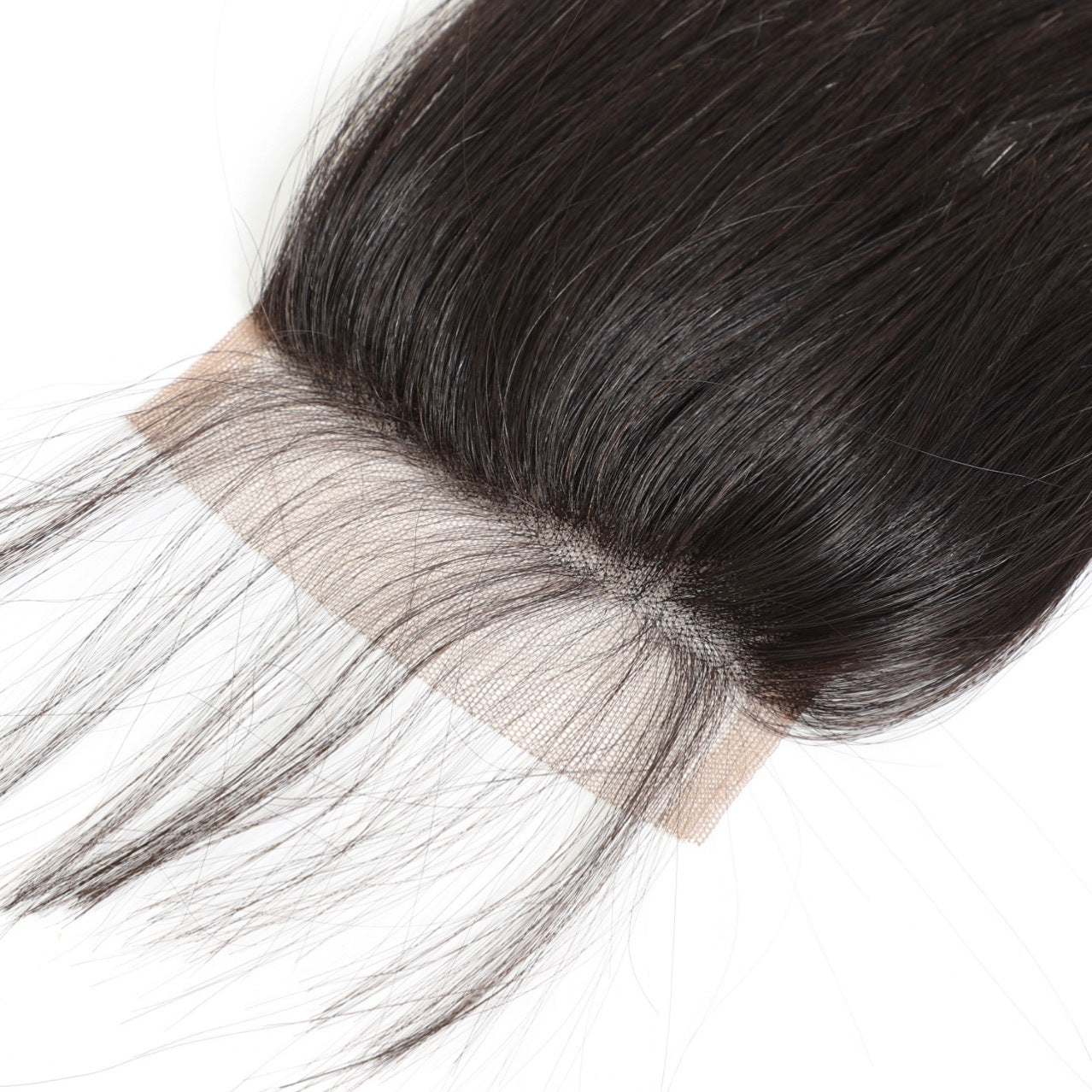 New Human Transparent Net Lace Piece Real Hair Wig