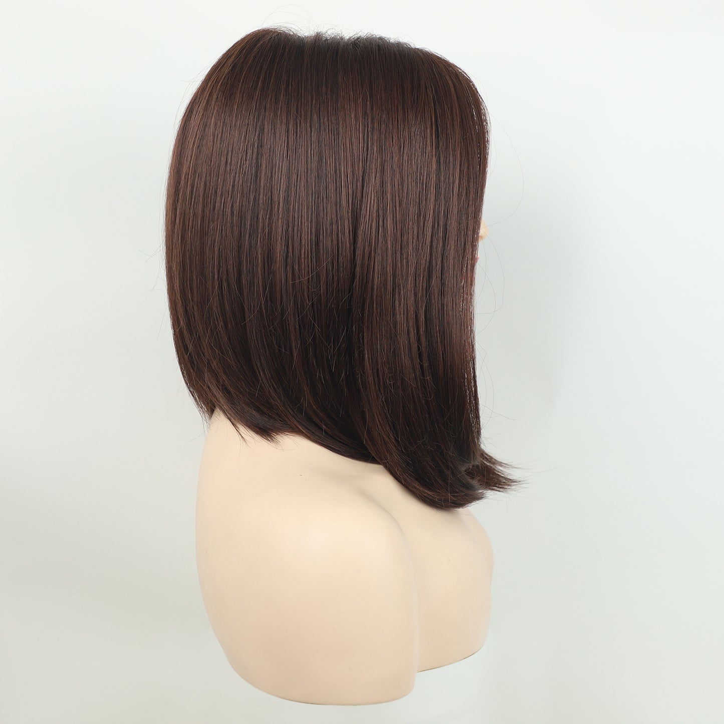 Female Full Head Mid-length Hair Partial Brown Inner Long Straight Wig