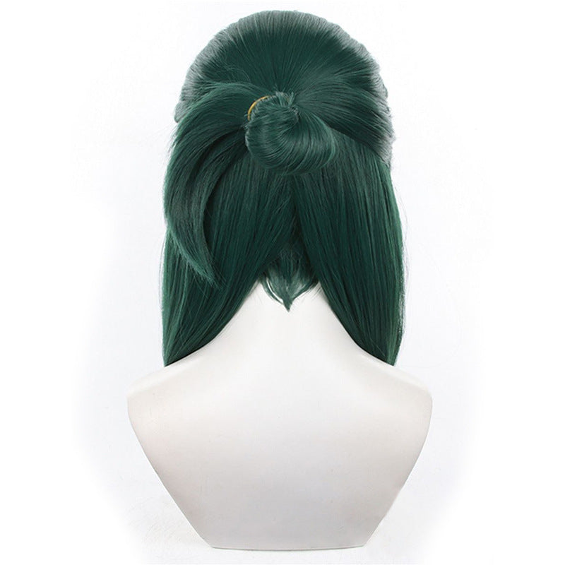 Medicine House Woolen Cat Dark Green Artificial Scalp One Half Cos Wig