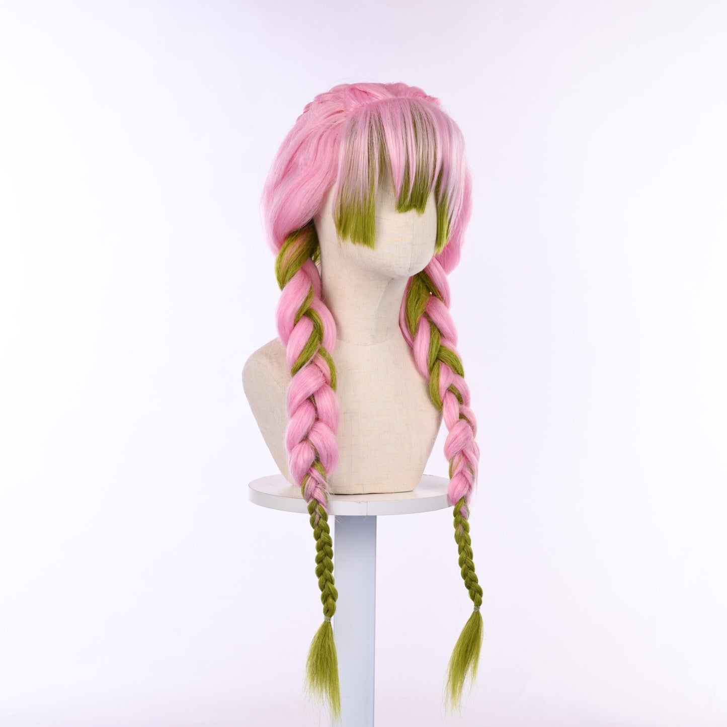 Anime No Honey Glass Pink Green Pick Dyed Whole Head Cos Wig