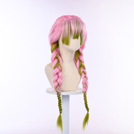 Anime No Honey Glass Pink Green Pick Dyed Whole Head Cos Wig
