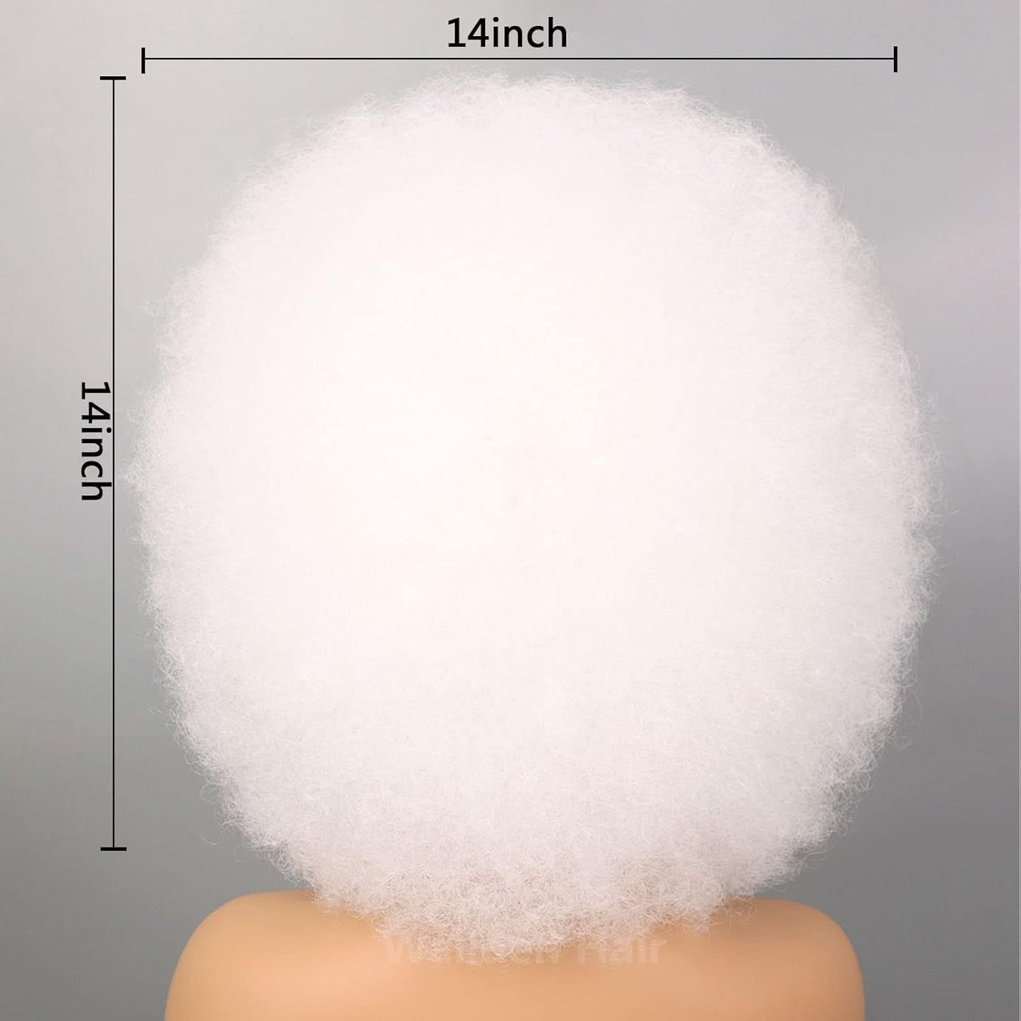 Women's African Fluffy Elastic Afro Head Cover Wig Short Curly Hair