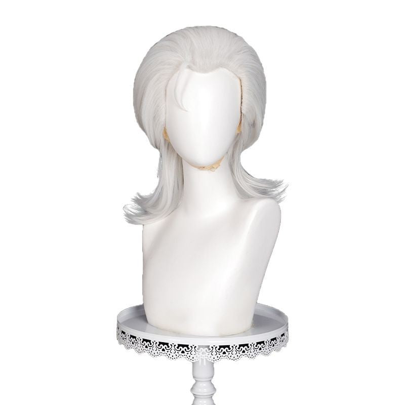 Silk Convex Hero Super Top Big Back Sier White Cos Wig