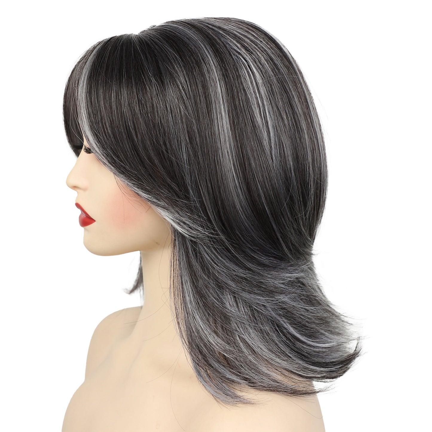 Women's Cover Chemical Fiber Rose Net Gradient Long Straight Wig