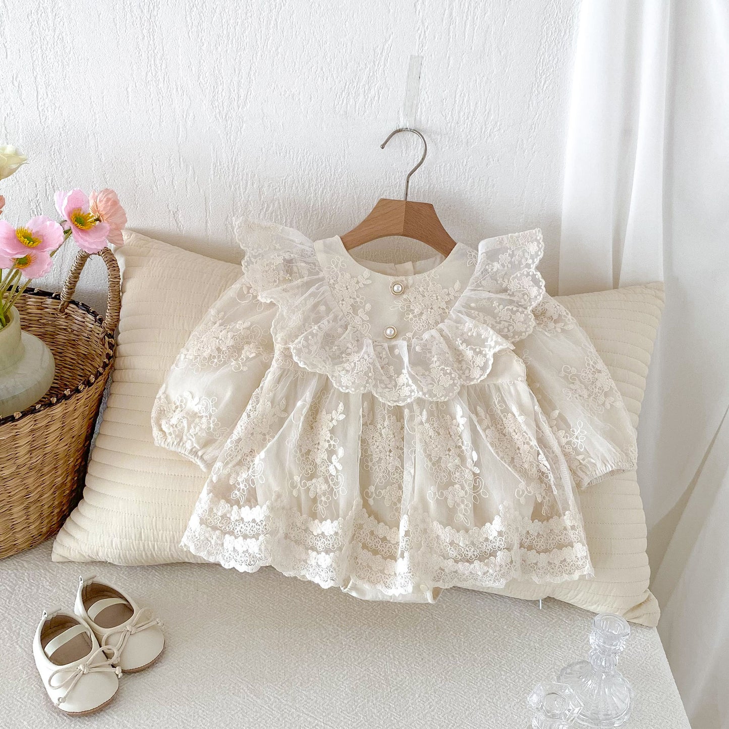 Babies Summer Thin Princess Gown One Jumpsuit, Climbing Suit