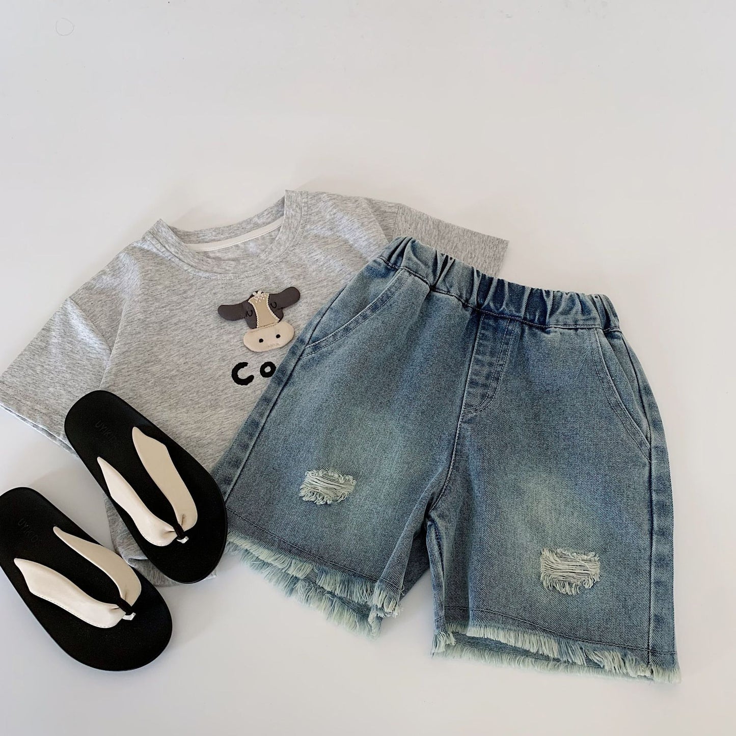 Children's Shorts Summer Boys Ripped Frayed Casual Children's Pants