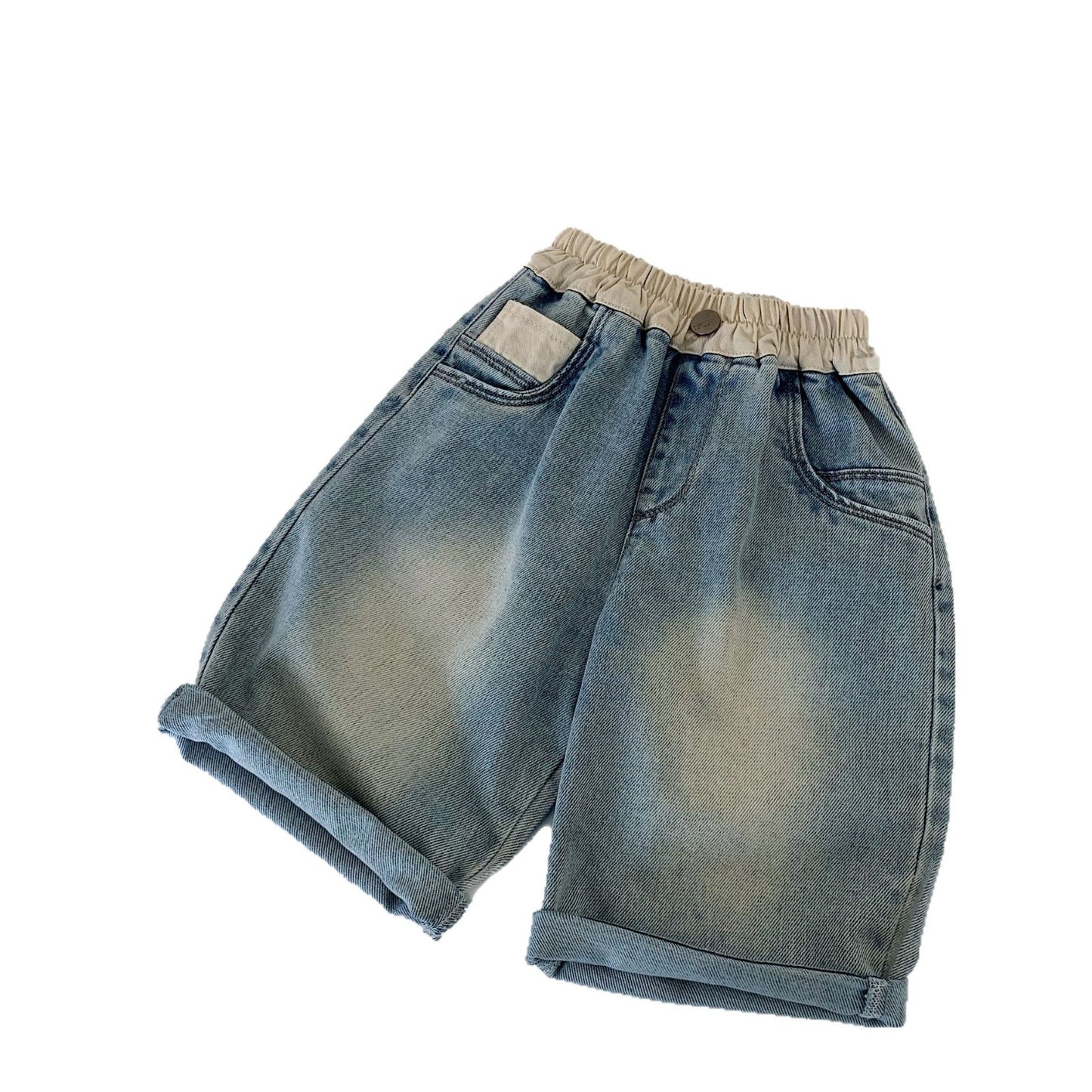 Children's Denim Summer Boys Solid Color Loose Shorts Children's Pants