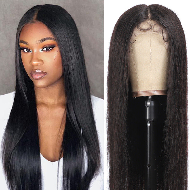 Hair Fashionable Natural Realistic Chemical Fiber Long Straight Wig