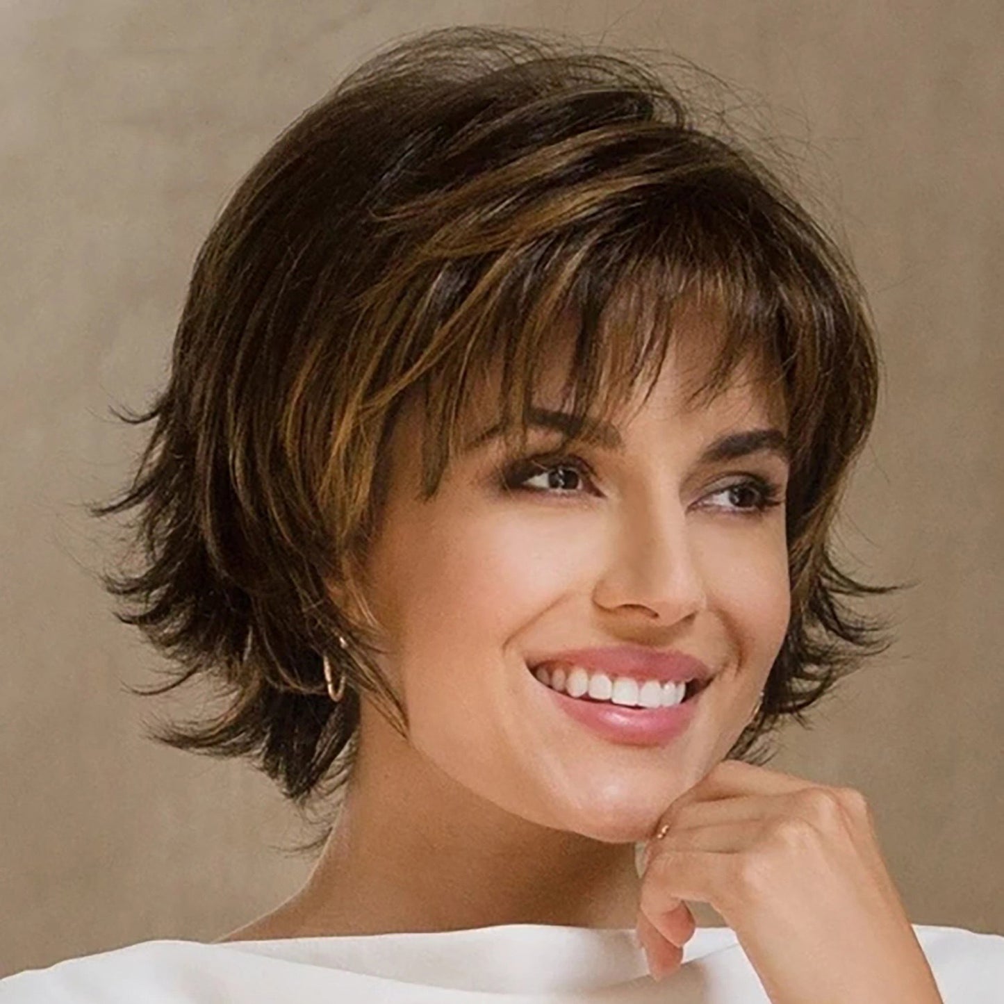 Women's Headgear Fashion Realistic Fiber Micro Volume Wig Short Curly Hair