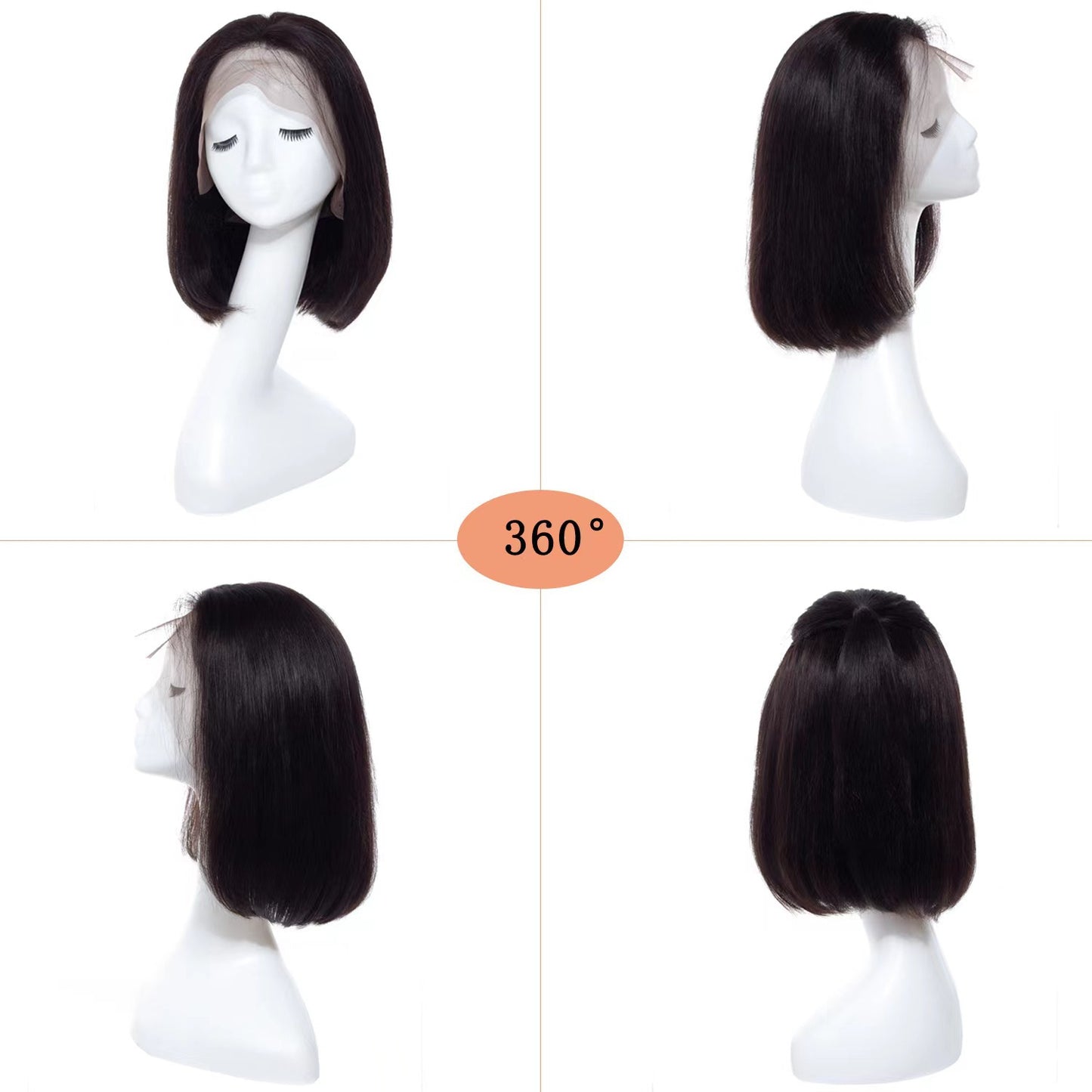 Front Lace Best-selling Natural Full Human Straight Real Hair Wig