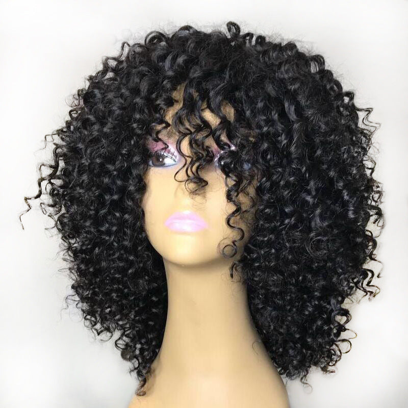 Creative Women's Chemical Fiber Afro Mid-length Wig Short Curly Hair